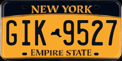 NY license plate GIK9527