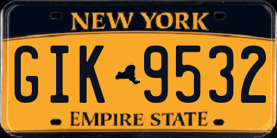NY license plate GIK9532