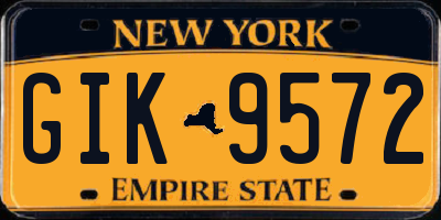 NY license plate GIK9572