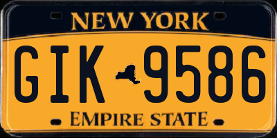 NY license plate GIK9586