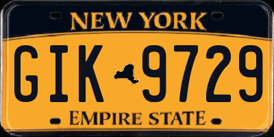 NY license plate GIK9729