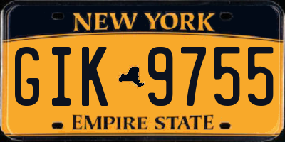 NY license plate GIK9755