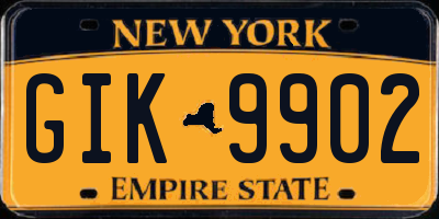 NY license plate GIK9902
