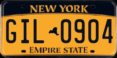 NY license plate GIL0904