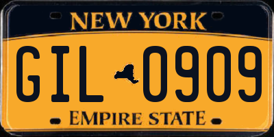 NY license plate GIL0909