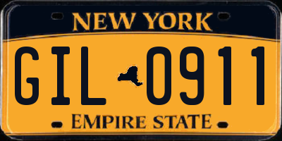 NY license plate GIL0911