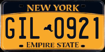 NY license plate GIL0921