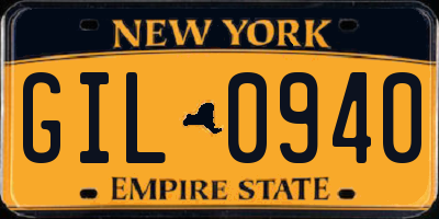 NY license plate GIL0940