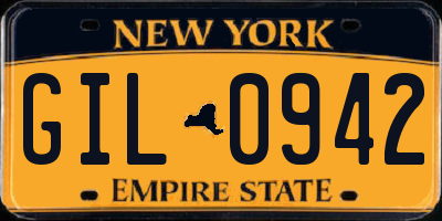 NY license plate GIL0942