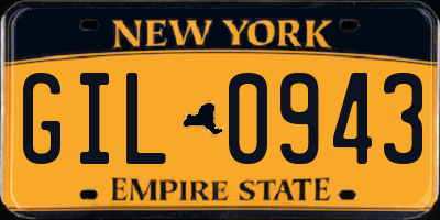 NY license plate GIL0943