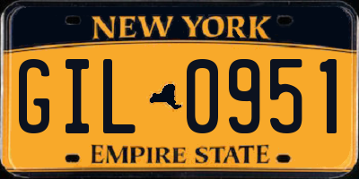 NY license plate GIL0951