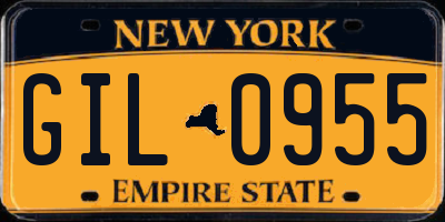 NY license plate GIL0955