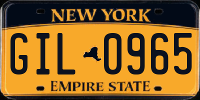 NY license plate GIL0965