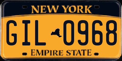 NY license plate GIL0968