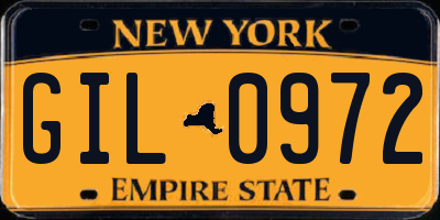 NY license plate GIL0972