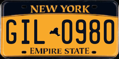 NY license plate GIL0980