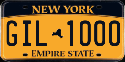 NY license plate GIL1000