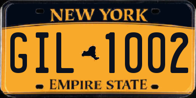 NY license plate GIL1002