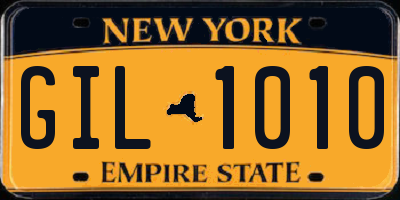NY license plate GIL1010