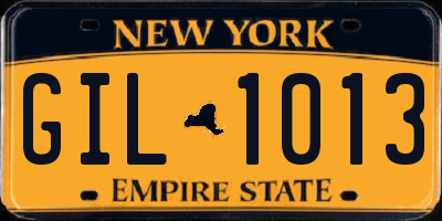 NY license plate GIL1013