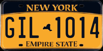 NY license plate GIL1014
