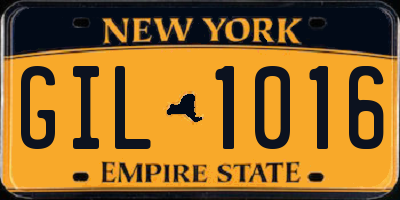 NY license plate GIL1016