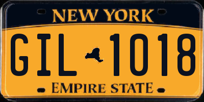 NY license plate GIL1018