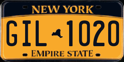 NY license plate GIL1020