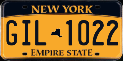 NY license plate GIL1022