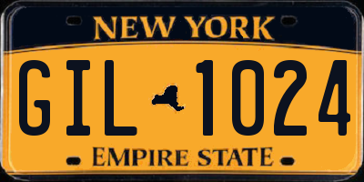 NY license plate GIL1024