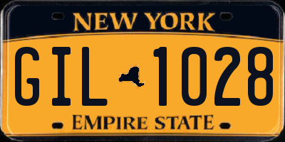 NY license plate GIL1028