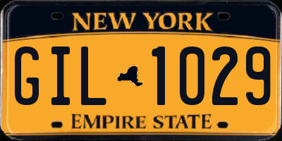 NY license plate GIL1029