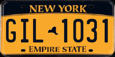 NY license plate GIL1031