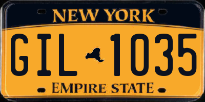 NY license plate GIL1035
