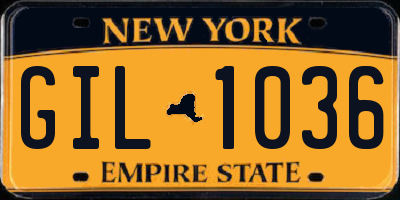 NY license plate GIL1036