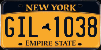 NY license plate GIL1038