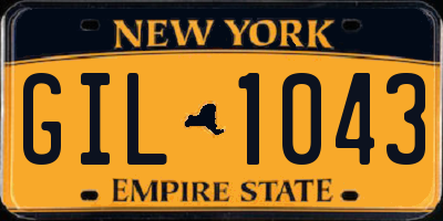 NY license plate GIL1043