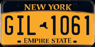 NY license plate GIL1061