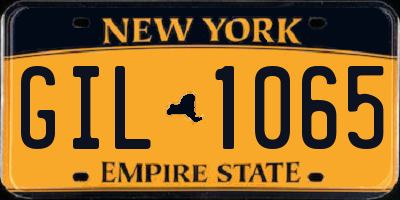 NY license plate GIL1065