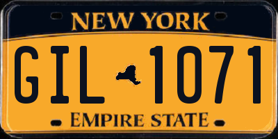 NY license plate GIL1071