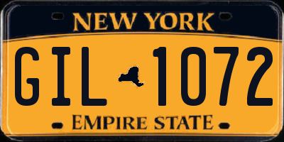 NY license plate GIL1072