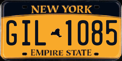 NY license plate GIL1085