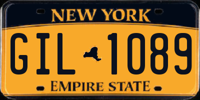 NY license plate GIL1089