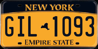 NY license plate GIL1093