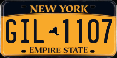 NY license plate GIL1107