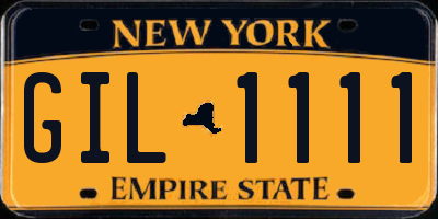 NY license plate GIL1111