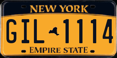 NY license plate GIL1114