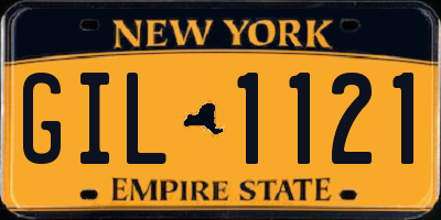 NY license plate GIL1121