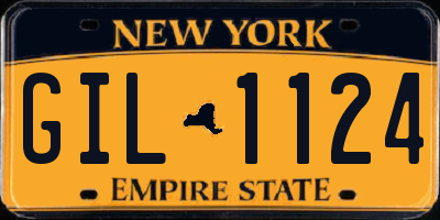 NY license plate GIL1124