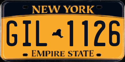 NY license plate GIL1126
